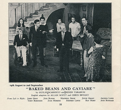 Baked Beans & Caviare. John Moreno playing Robert. 